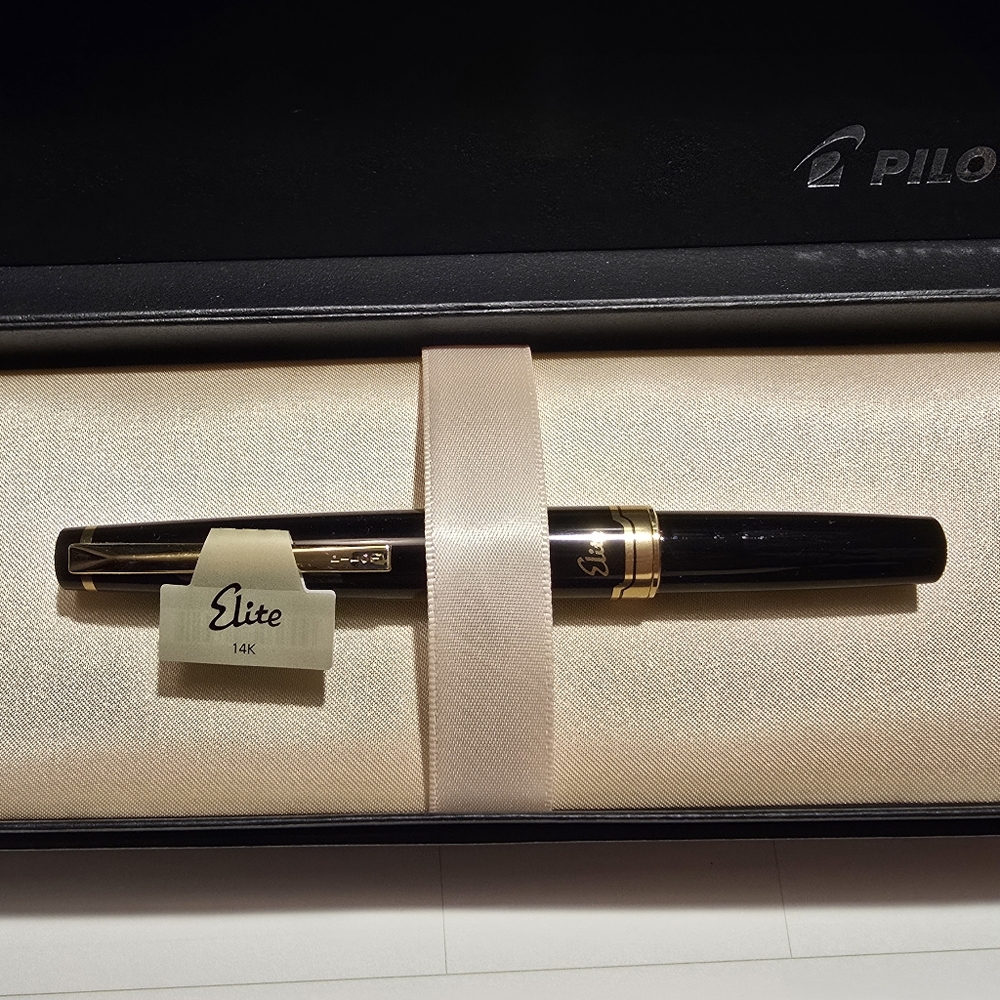 Elite Black and Gold Fountain Pen